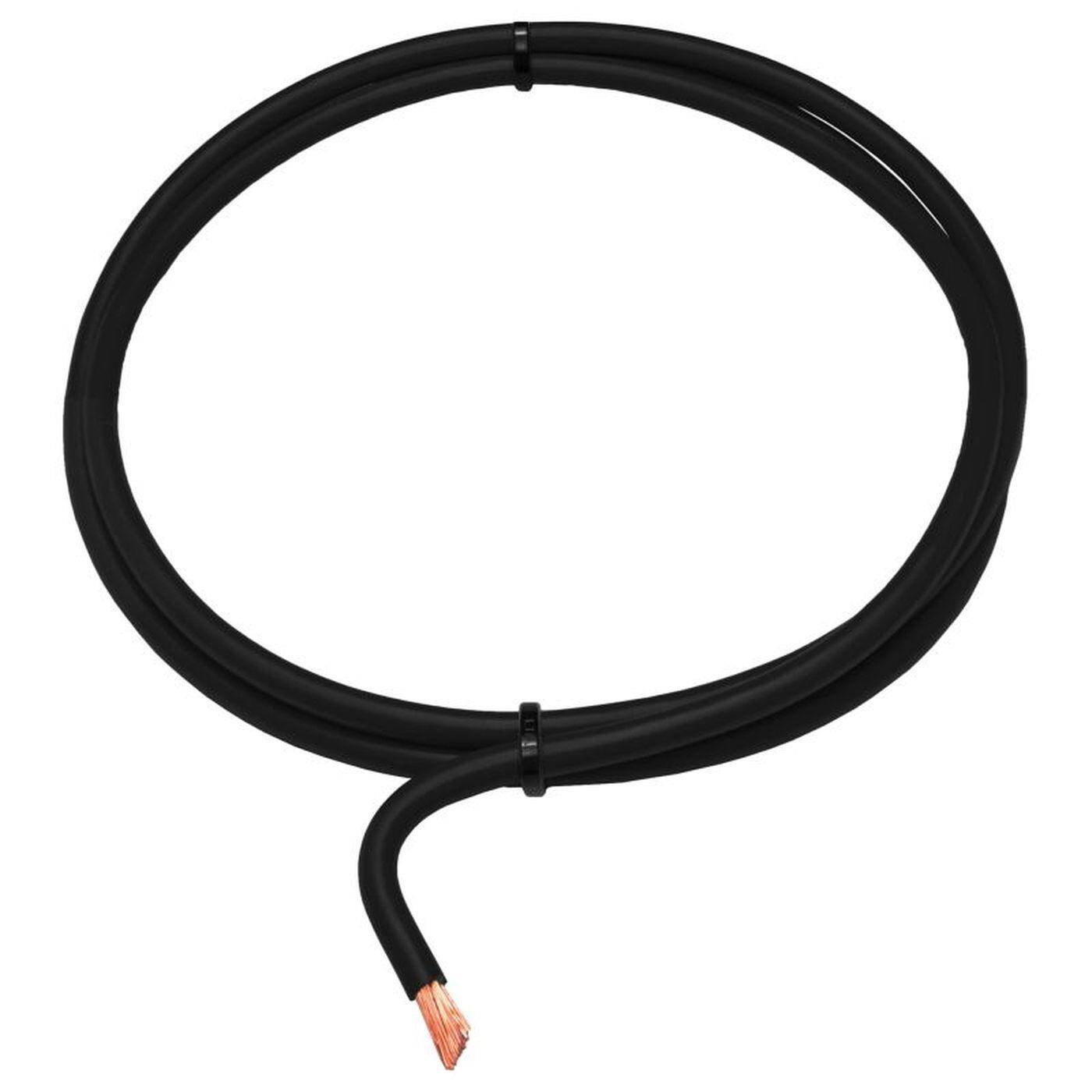 1m FLY Fahrzeugleitung Schwarz 4mm² rund Kabel Litze KFZ Stromkabel