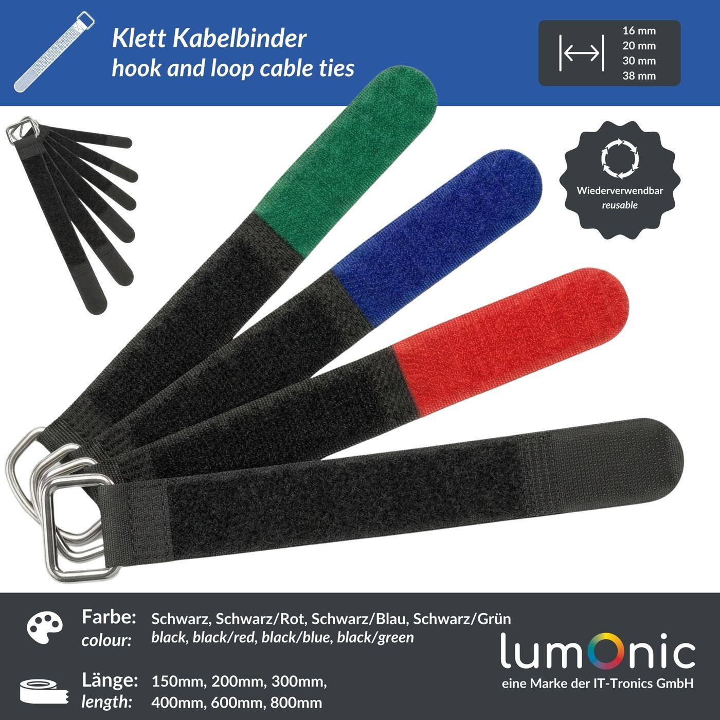 Hook + Loop fastener Cable tie  Hook + Loop Cable Fastener Binder