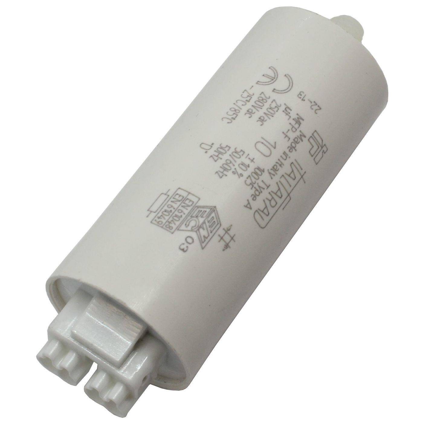Capacitor 10µF 250V 30x69mm Push-In Italfarad 10uF