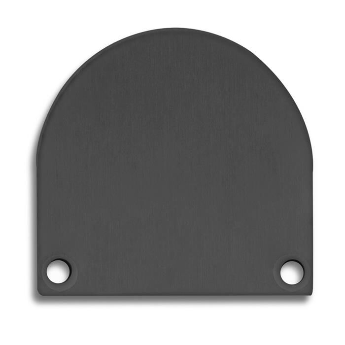 2x Endkappe E46 Aluminium für Profile PN4 PN5 mit Abdeckung C13 Schwarz