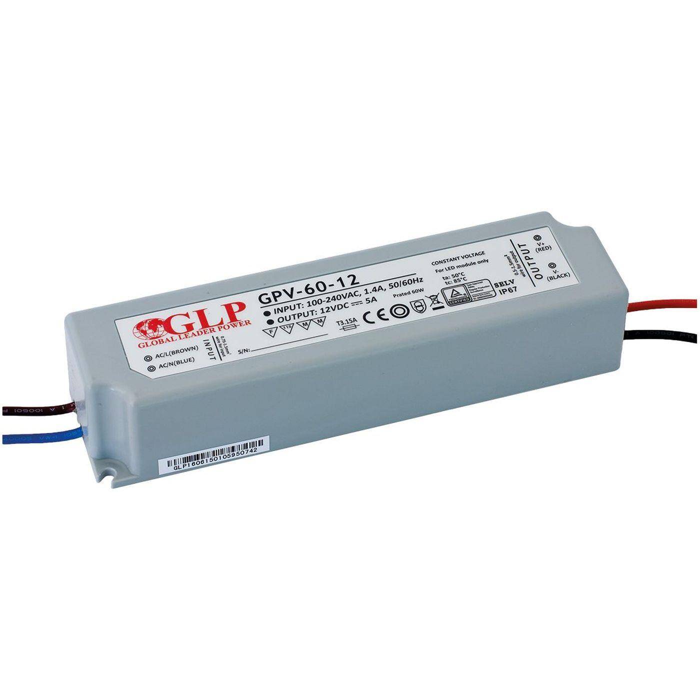 GL Power GPV-60-15 60W 15V 4A LED power supply IP67
