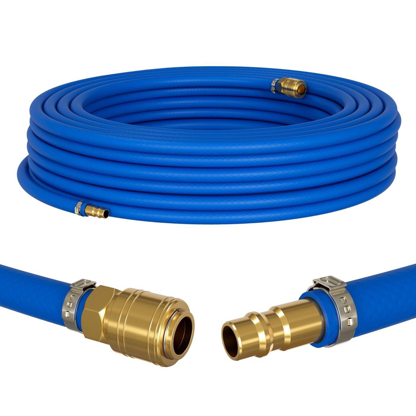 10m Compressed air hose with quick coupling 6mm PVC Compressed air extension Can ready-made Flexible, abrasion-resistant and fabric-reinforced