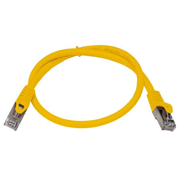 0,5m RJ-45 Network cable Patch cable CAT7 Yellow S/FTP Ethernet DSL LAN CAT.7