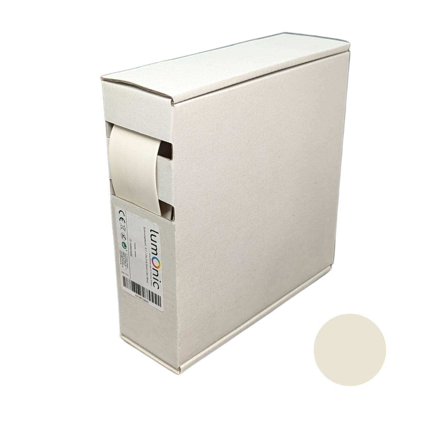 3m Schrumpfschlauch Box 3:1 24 -> 8mm Weiß Flexibel