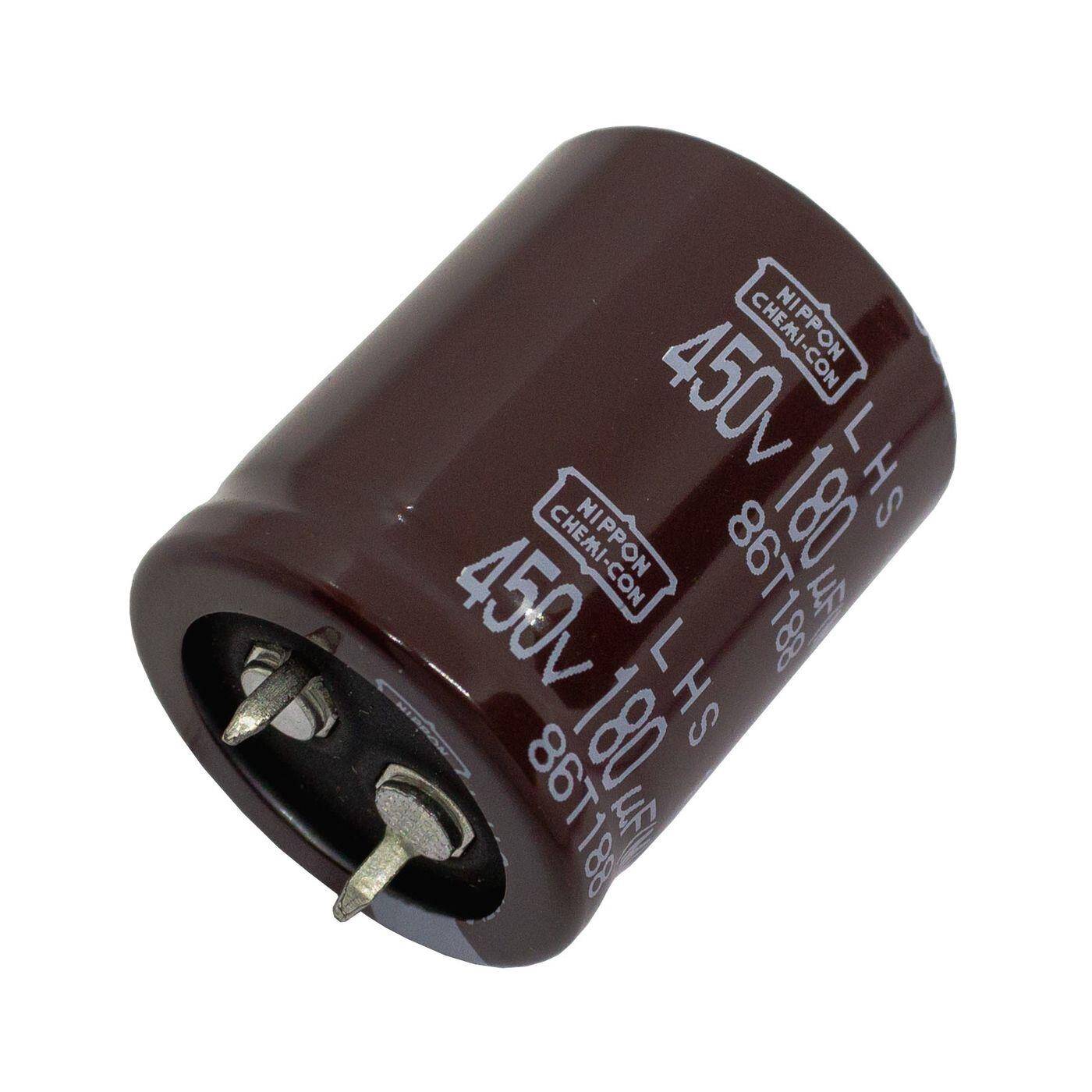 Snap-In Elko Capacitor 180µF 450V | Electrolytic capacitor up to a temperature of 105°C | 25x30mm | 180uF ELHS451VSN181MQ30S UCC