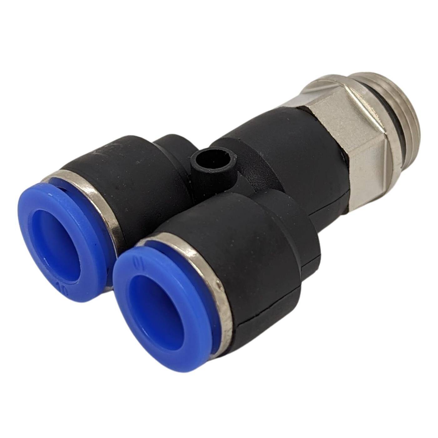 PU Schlauch Y-Steckverbinder Fitting mit Außengewinde 10mm*3/8Zoll Y-Stück Push-in pneumatischer Steckverbinder Y-Verteiler Druckluft & Automatisierung