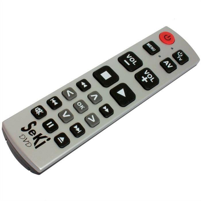 Universal Fernbedienung SeKi DVD Silber-schwarz Lernfähig für Senioren + Kinder Universal Fernbedienung SeKi DVD Silber-schwarz Lernfähig für Senioren + Kinder