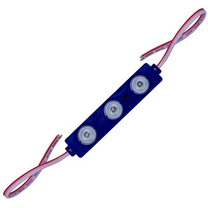 LED Modul Kette Blau 12V 1,5W 125mA IP65 3x LED pro Modul 88,5x17,5mm