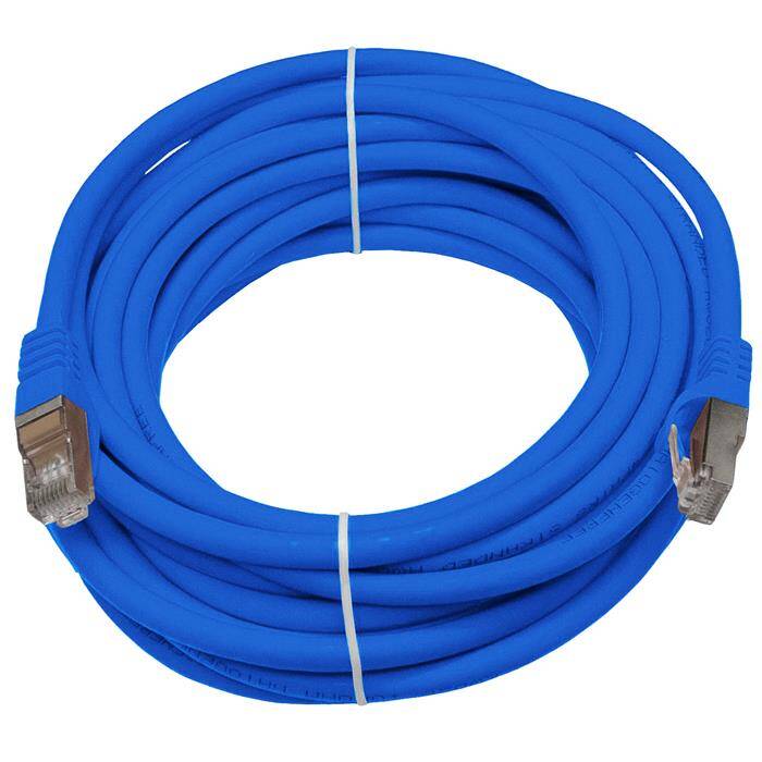 7,5m RJ-45 Netzwerkkabel Patchkabel CAT7 Blau S/FTP Ethernet DSL LAN CAT.7