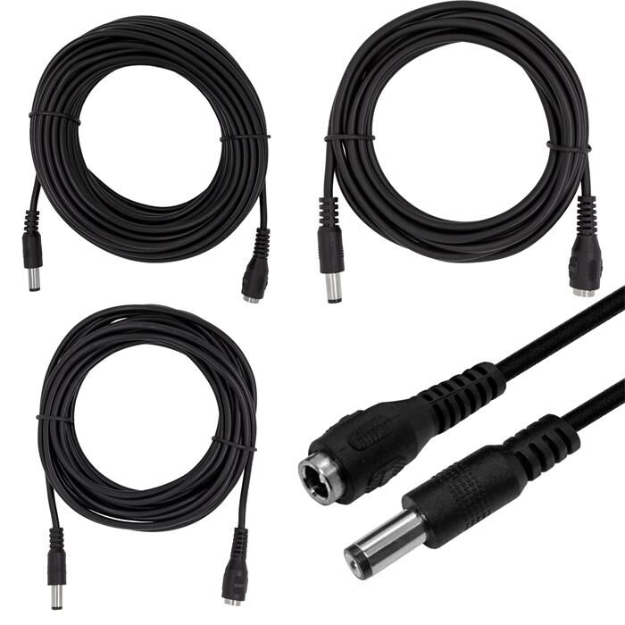 0,5m LED DC Verlängerungskabel DC Buchse + DC Stecker 5,5/2,1mm Schwarz