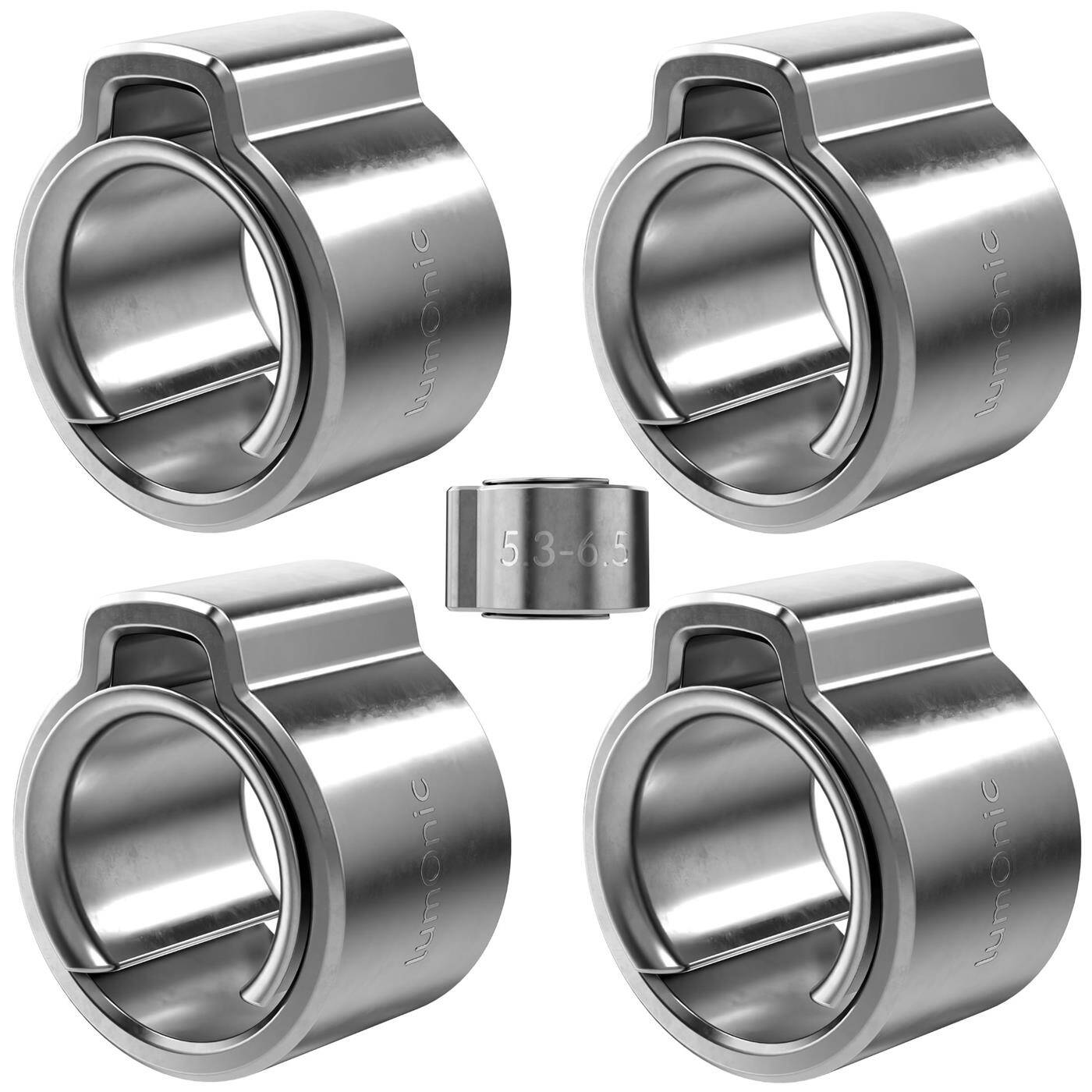 Lumonic I 5x 1-ear clip 5,3-6,5mm I V2A Stainless steel I Single ear clip I Hose clamp I for Compressed air, Pipe systems, Garden, CAR