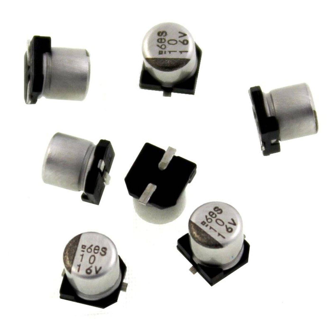 SMD Elko Kondensator 10µF 16V 85°C 4x4,5mm EMVS160ADA100MD46G 10uF