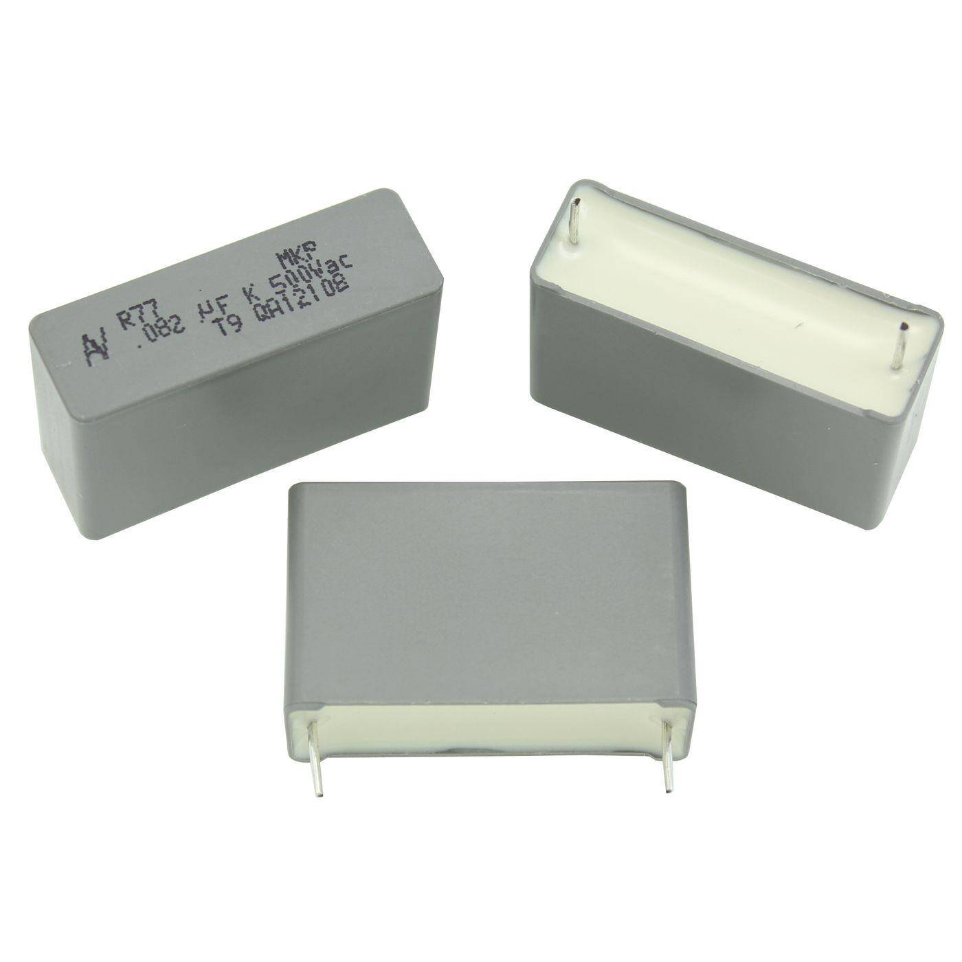 Arcotronics MKP Folien Kondensator | 0,082µF 500V AC I 2-Pin Anschluss I 2-Pin I 0,082uF, 82nF I Kondensator gegen Flackern | für Haushaltsgeräte, Elektrowerkzeuge, Gebäudetechnik, Industrieanwendungen, LED