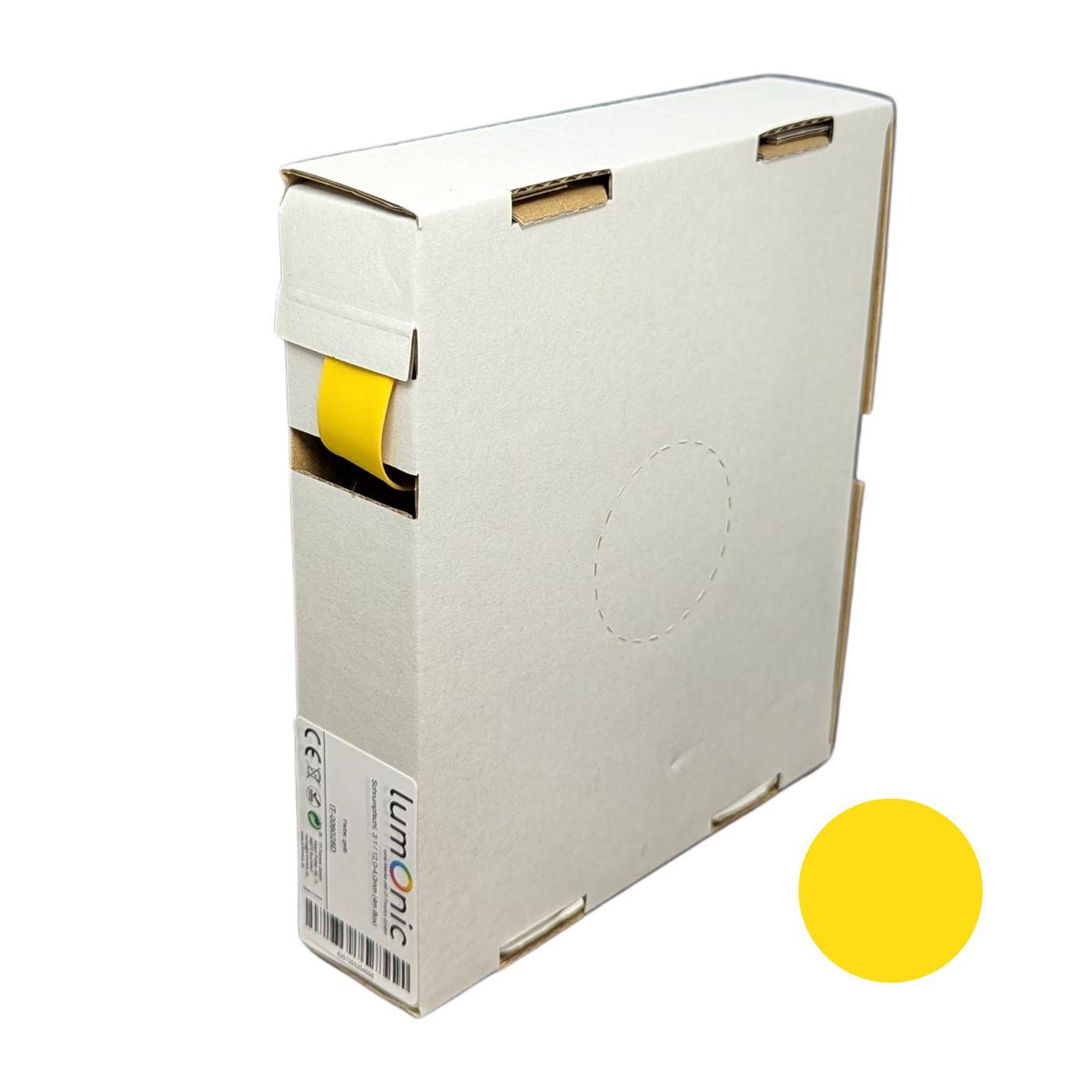 4m Schrumpfschlauch Box 3:1 12 -> 4mm Gelb Flexibel