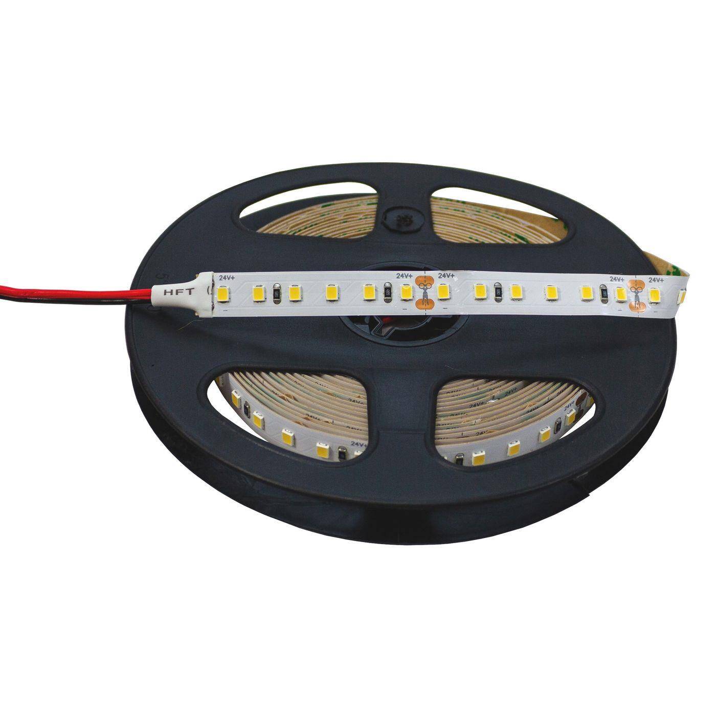 5m (500cm) LED Streifen Band Leiste 24V Warm Weiß 3000K IP20 600LEDs 120LED/m SMD2835