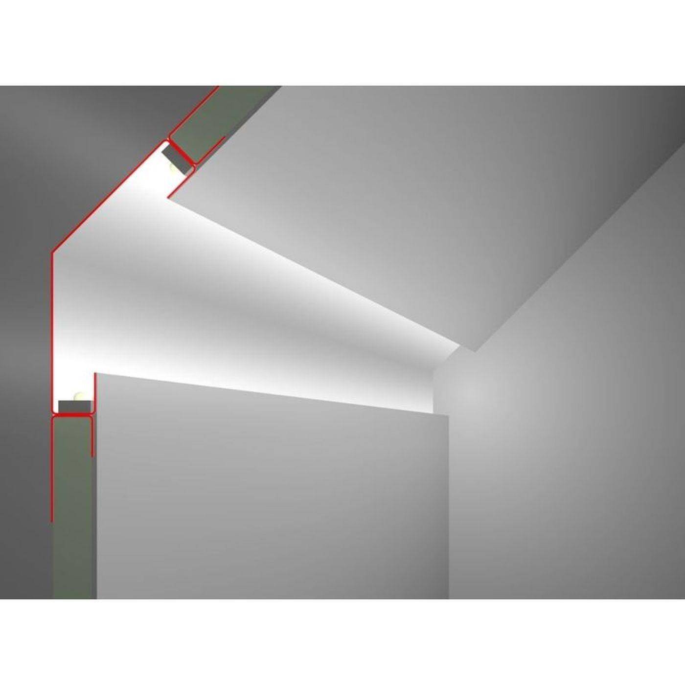 2m LED Trockenbauprofil SNL 70mm Sichtschenkel für Gipskartonplatten Stahl Zinkblech