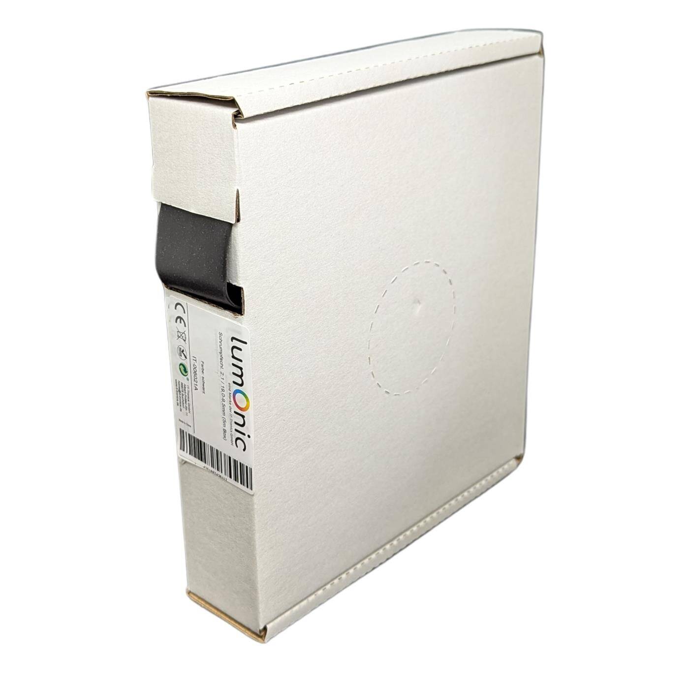 5m Heat shrink tubing Box 2:1 19 -> 9,5mm Black Flexible