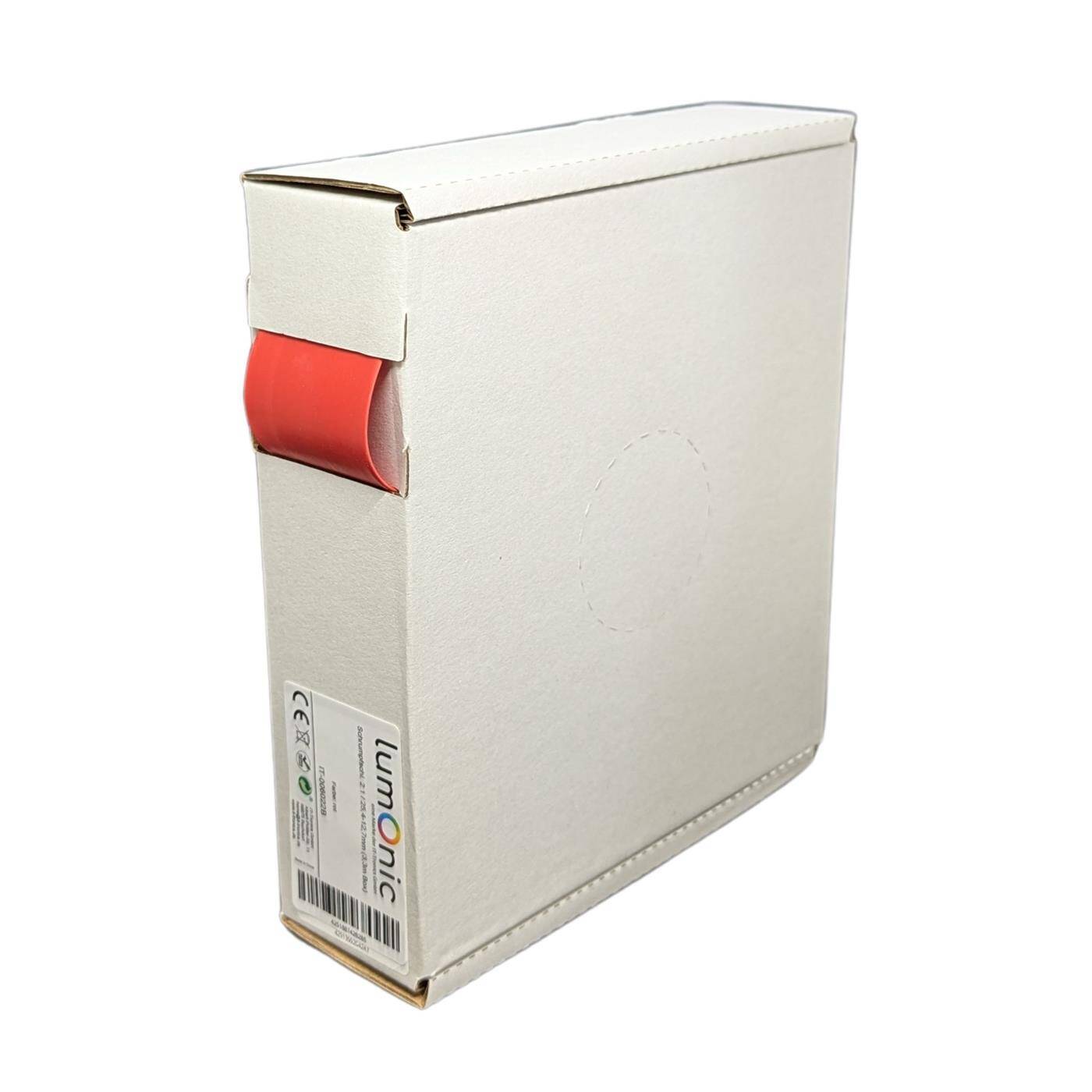 3,3m Heat shrink tubing Box 2:1 25,4 -> 12,7mm Red