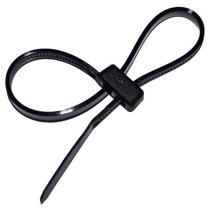 100x Kabelbinder Doppelkopf 300 x 4,8mm Schwarz 22kg PA6.6 Polyamid Industriequalität