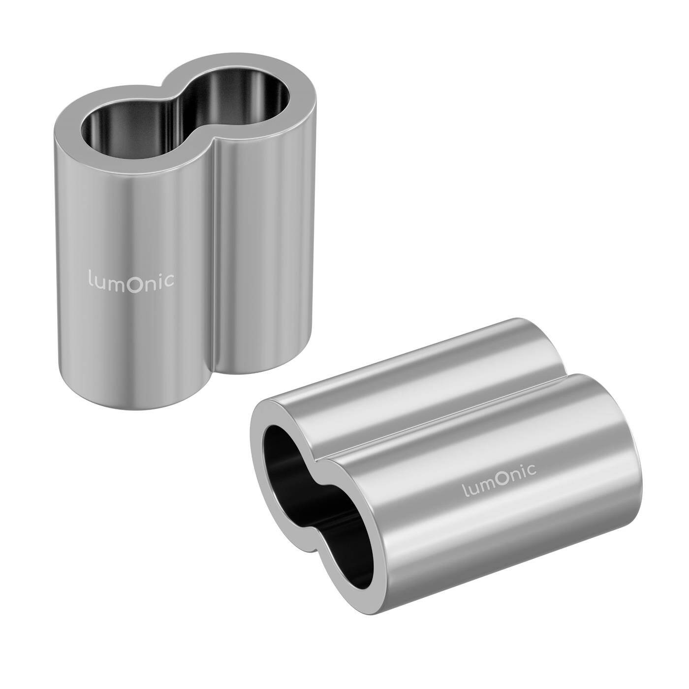 Pressklemme für Ø1mm Drahtseil Aluminium Doppelhülse Seilklemme, Würgeklemme für Drahtseil, Seil Drahtseilklemme für Rankhilfe, Wäscheleine, Lampen, Sichtschutz, Sonnensegel, Zaun, Pflanzenhalterung Pressklemme für Ø1mm Drahtseil Aluminium Doppelhülse Seilklemme, Würgeklemme für Drahtseil, Seil Drahtseilklemme für Rankhilfe, Wäscheleine, Lampen, Sichtschutz, Sonnensegel, Zaun, Pflanzenhalterung