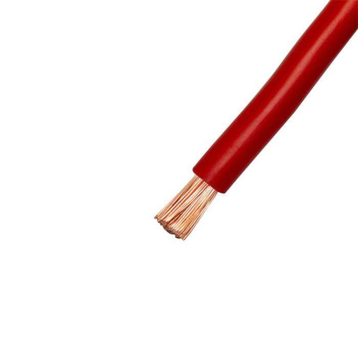1m FLY Fahrzeugleitung Rot 10mm² rund Kabel Litze KFZ Stromkabel