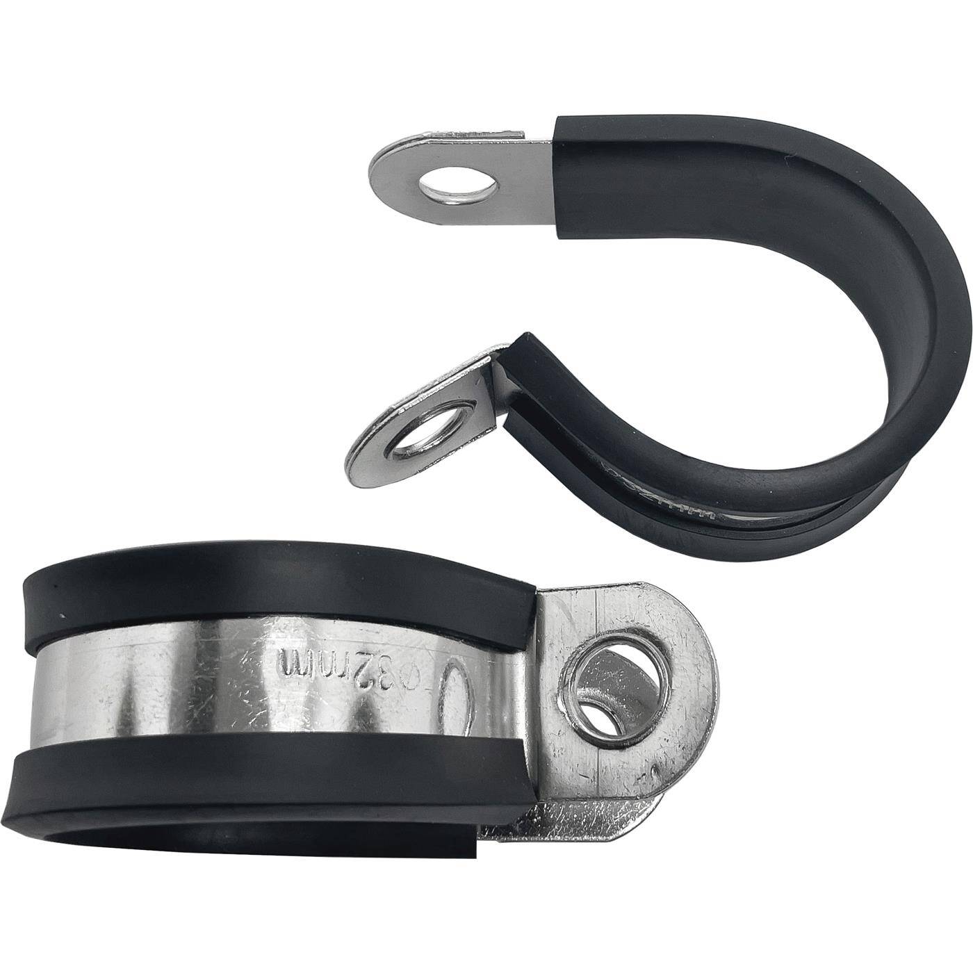 10x P-Clip Leitungsschelle Edelstahl V2A mit Gummi 32mm Rohrschelle Befestigungsschelle