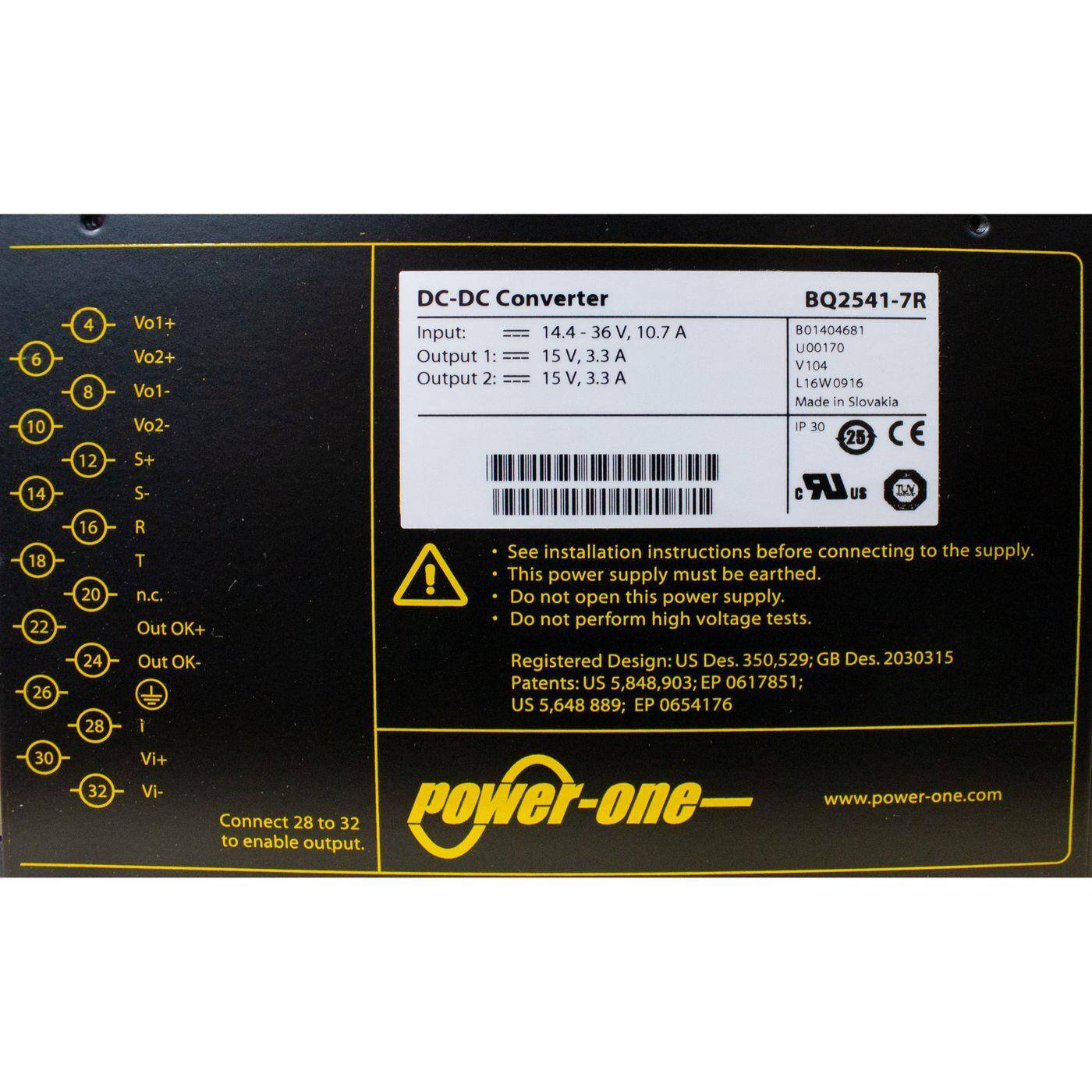 DC/DC Converter BQ2541-7R Power-One 100W +24V -> 15V