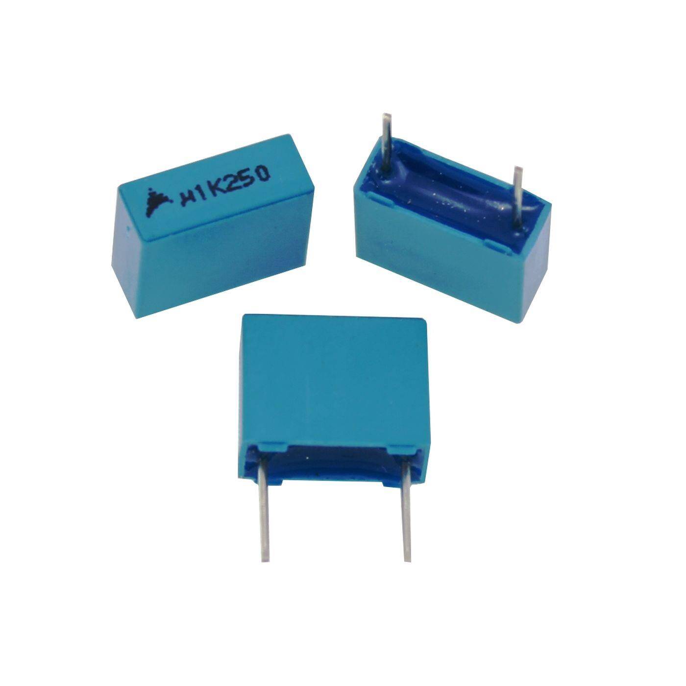 Epcos MKT Folien Kondensator | 0,1µF 250V DC I 2-Pin Anschluss I 2-Pin I 0,1uF, 100nF I Kondensator für Frequenzweichen von Lautsprechern oder zur Entstörung von elektrischen Geräten