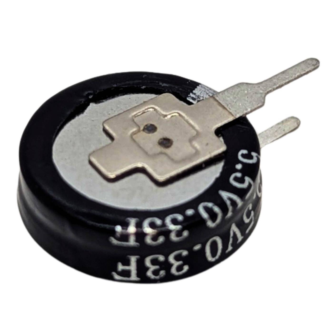 Supercap 0,33F 5,5V V-Type, direkt einsetzbarer EDLC, hohe Kapazität, 5,5V Monoblock - kein Balancing notwendig, Flackerschutz, Backup, Arduino, SPS, Heizung