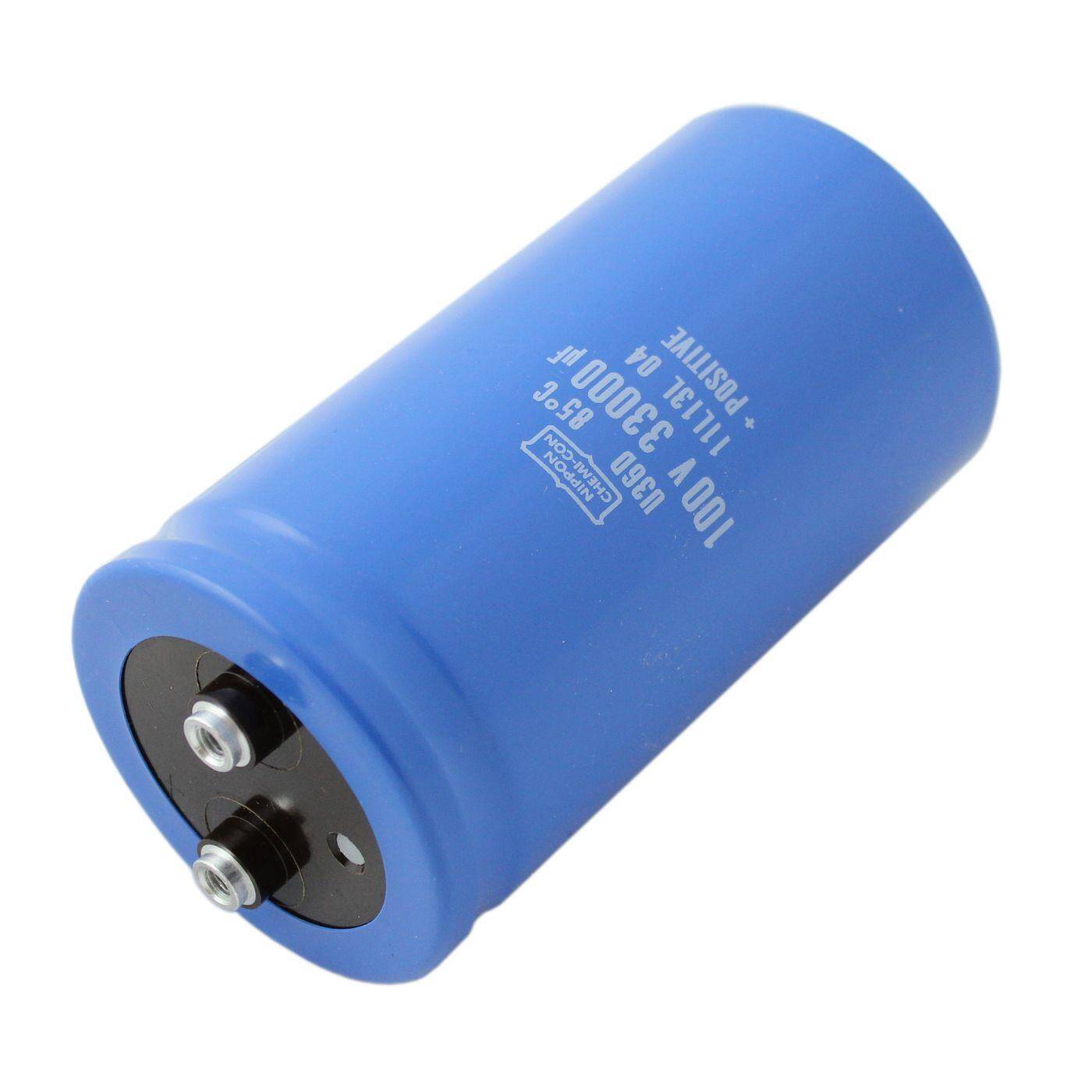 Schraub Elko Kondensator 33000µF 100V | Elektrolytkondensator bis zu einer Temperatur von 85°C | 63,5x117mm | 33000uF E36D101HPN333MDB7U United Chemi-Con