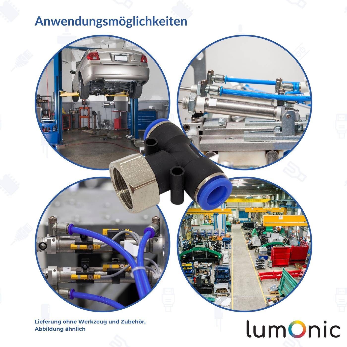 PU Schlauch T-Steckverbinder Fitting mit Innengewinde 6mm*1/8Zoll T-Stück Push-in pneumatischer Steckverbinder T-Verteiler Druckluft & Automatisierung PU Schlauch T-Steckverbinder Fitting mit Innengewinde 6mm*1/8Zoll T-Stück Push-in pneumatischer Steckverbinder T-Verteiler Druckluft & Automatisierung