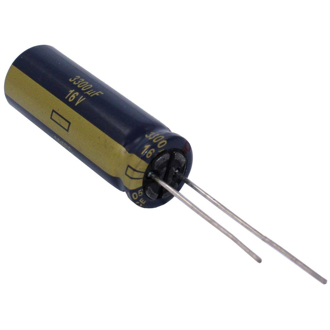 Elko Kondensator Radial 3300µF 16V 105°C 12,5x35mm EEUFC1C332 3300uF