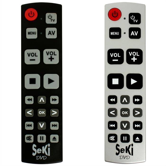 Universal Fernbedienung SeKi DVD schwarz Lernfähig für Senioren + Kinder Universal Fernbedienung SeKi DVD schwarz Lernfähig für Senioren + Kinder