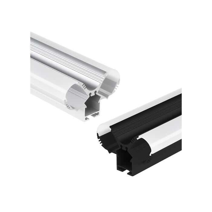 2m LED Profil PL12 56,5x25mm Aluminium Leuchtenprofil für 2x 13mm LED Streifen