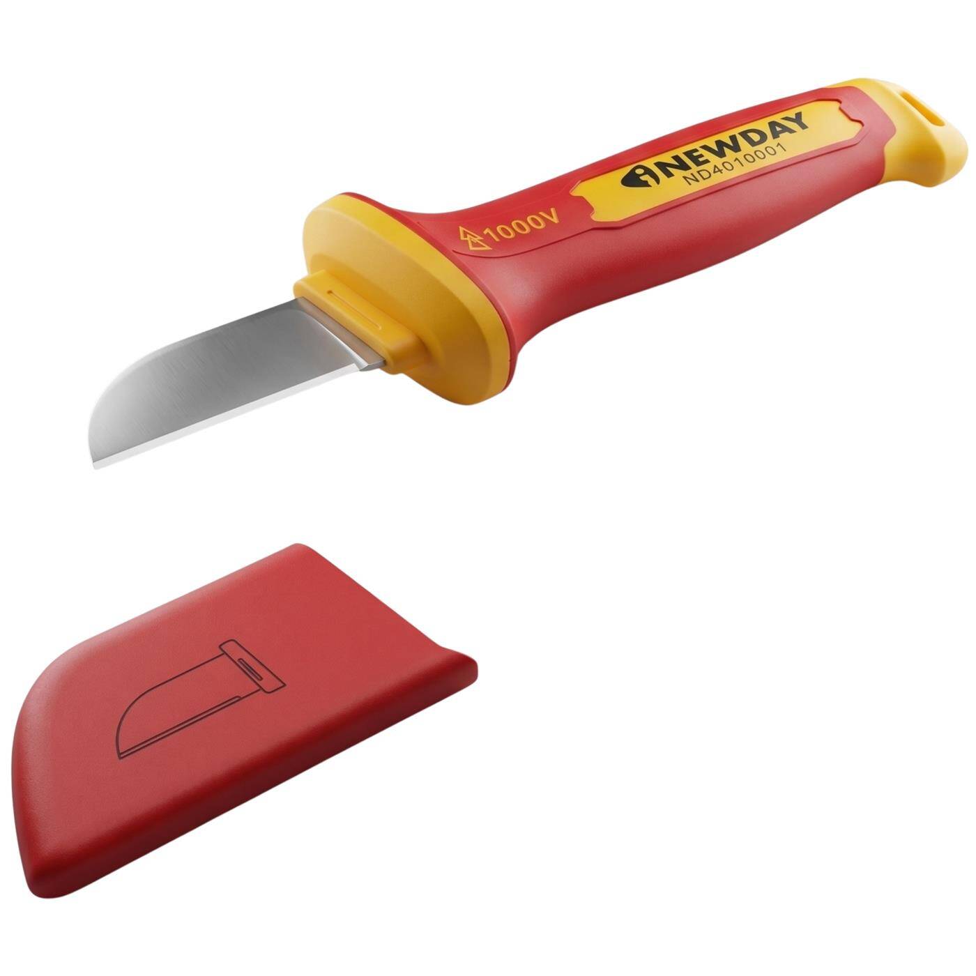 Lumonic VDE Cable Cutter 1000V, Straight Blade - 5Cr13 blade steel, protective cap included, non-slip two-component handle, for electricians