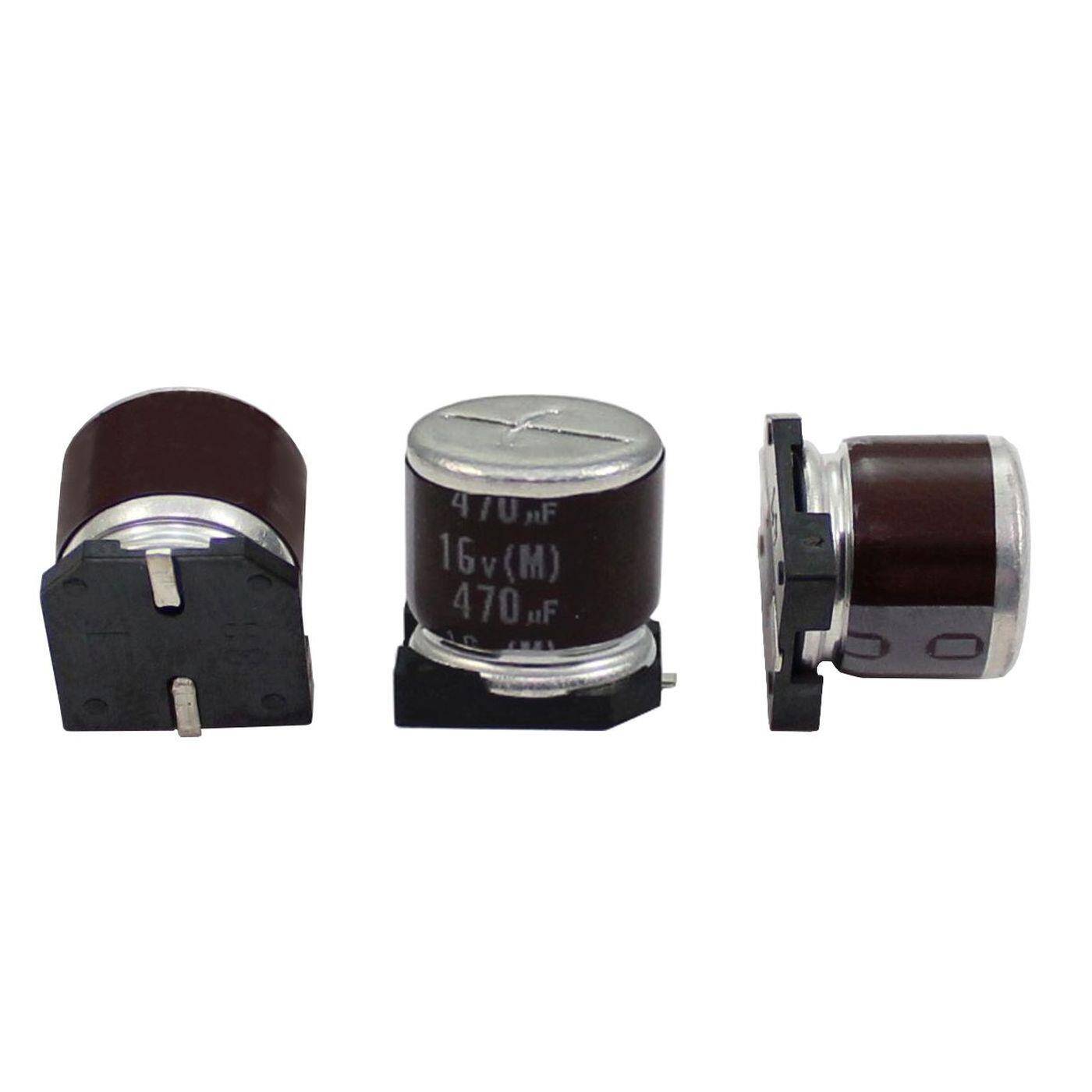 SMD Elko Kondensator 470µF 16V | Elektrolytkondensator bis zu einer Temperatur von 105°C | 10x10mm | 470uF RVJ-16V471MH10U-R Elna