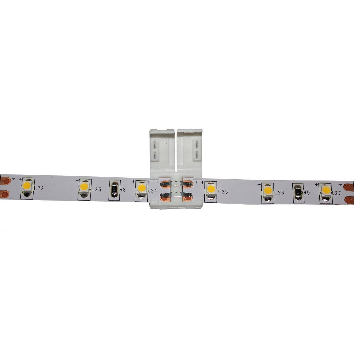 LED Clip Verbinder für 8mm LED Streifen 13x5mm 2-Pin; einfarbig