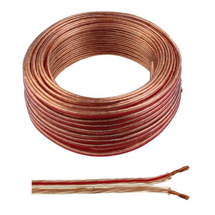 25m Lautsprecherkabel 2x 0,75mm² Transparent Audiokabel Boxenkabel 25m Lautsprecherkabel 2x 0,75mm² Transparent Audiokabel Boxenkabel