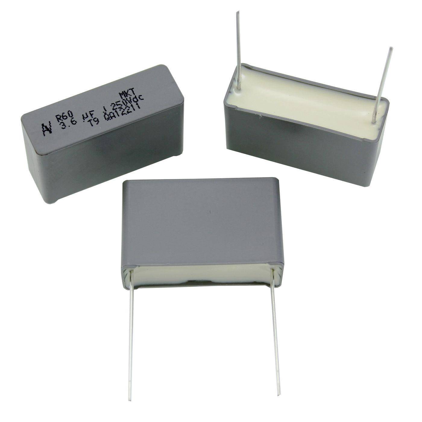 Arcotronics MKT Folien Kondensator | 3,6µF 250V DC I 2-Pin Anschluss I 2-Pin I 3,6uF, 3600nF I Kondensator für Frequenzweichen von Lautsprechern oder zur Entstörung von elektrischen Geräten