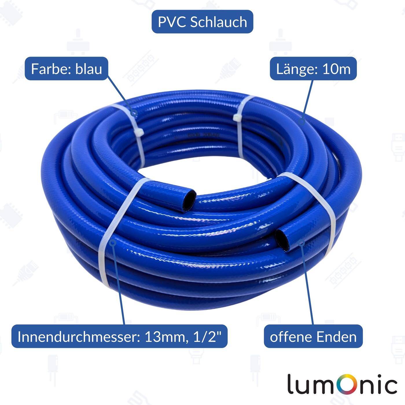 10m Druckluftschlauch 13mm Druckluft & Bewässerung Wasserschlauch PVC Schlauch bis 16 bar flexibel, abriebfest und gewebeverstärkt 10m Druckluftschlauch 13mm Druckluft & Bewässerung Wasserschlauch PVC Schlauch bis 16 bar flexibel, abriebfest und gewebeverstärkt