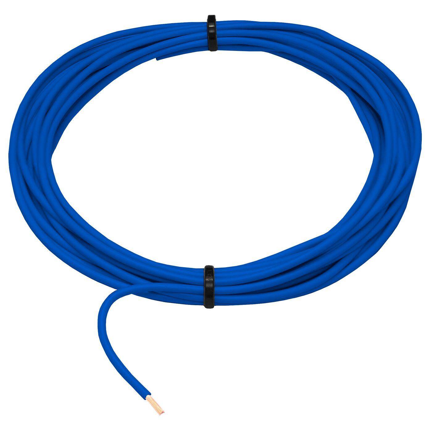 1m FLRY Fahrzeugleitung Blau 1mm² rund Kabel Litze KFZ Stromkabel