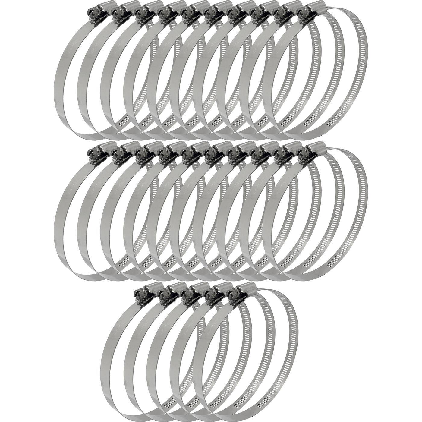 25x Schlauchschelle Edelstahl V4A 314 105-127mm Rohrschelle Schlauchklemme