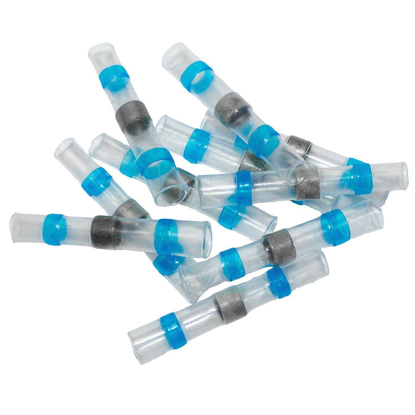 10x Schrumpf Lötverbinder  mit Schrumpfschlauch 1,5-2,5mm² Blau WarmSchrumpf Kabelverbinder IP67