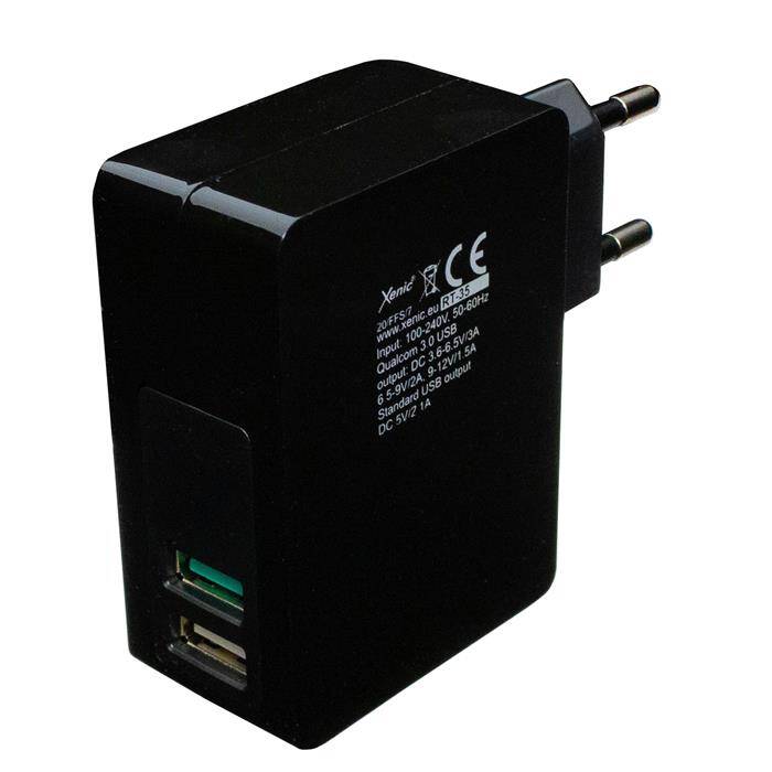 3A 2xUSB Mobile Charger black Xenic RT-35 Black 15W AC DC Adpater 3A 2xUSB Mobile Charger black Xenic RT-35 Black 15W AC DC Adpater