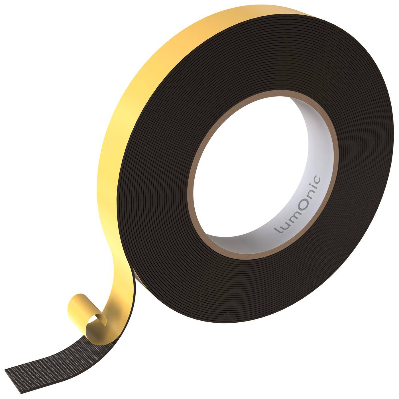 Lumonic 10 m Dichtungsband selbstklebend, Moosgummi, 20 mm x 1 mm - EVA-Schaum, Türdichtung, Fensterdichtung, Zugluft abdichten, Klappern dämpfen, Entkopplungsband, Schaumstoffband