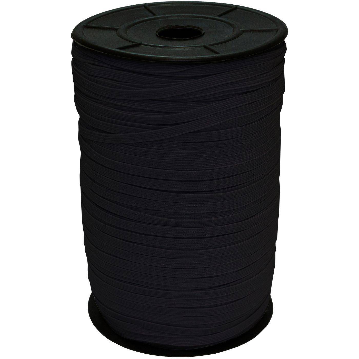 264m x 5mm Gummiband schwarz Gummilitze Kochfest z.B. für Masken Mundschutz