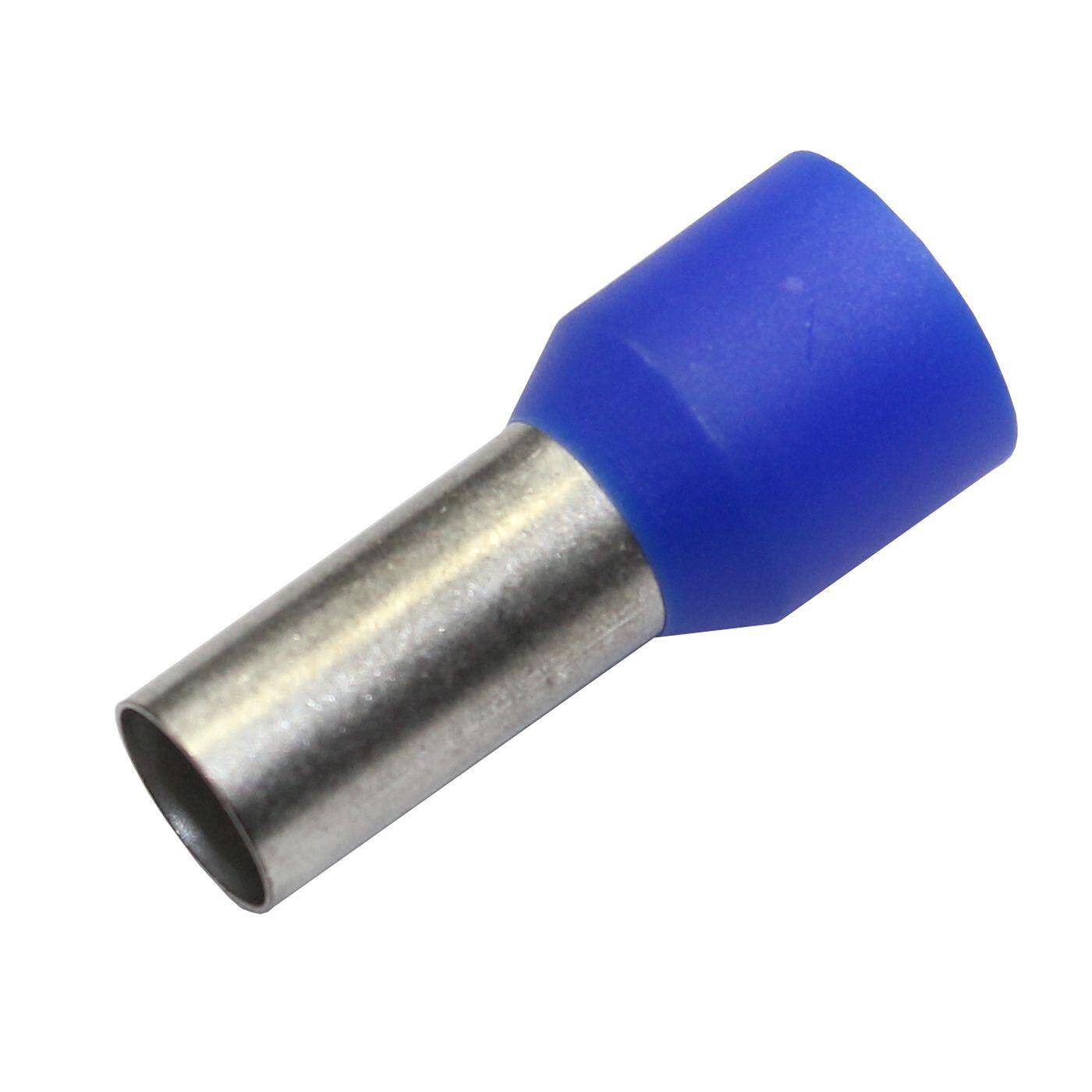 100x Aderendhülse isoliert 16mm² Blau Kupfer verzinnt 5,8x12mm Hülse