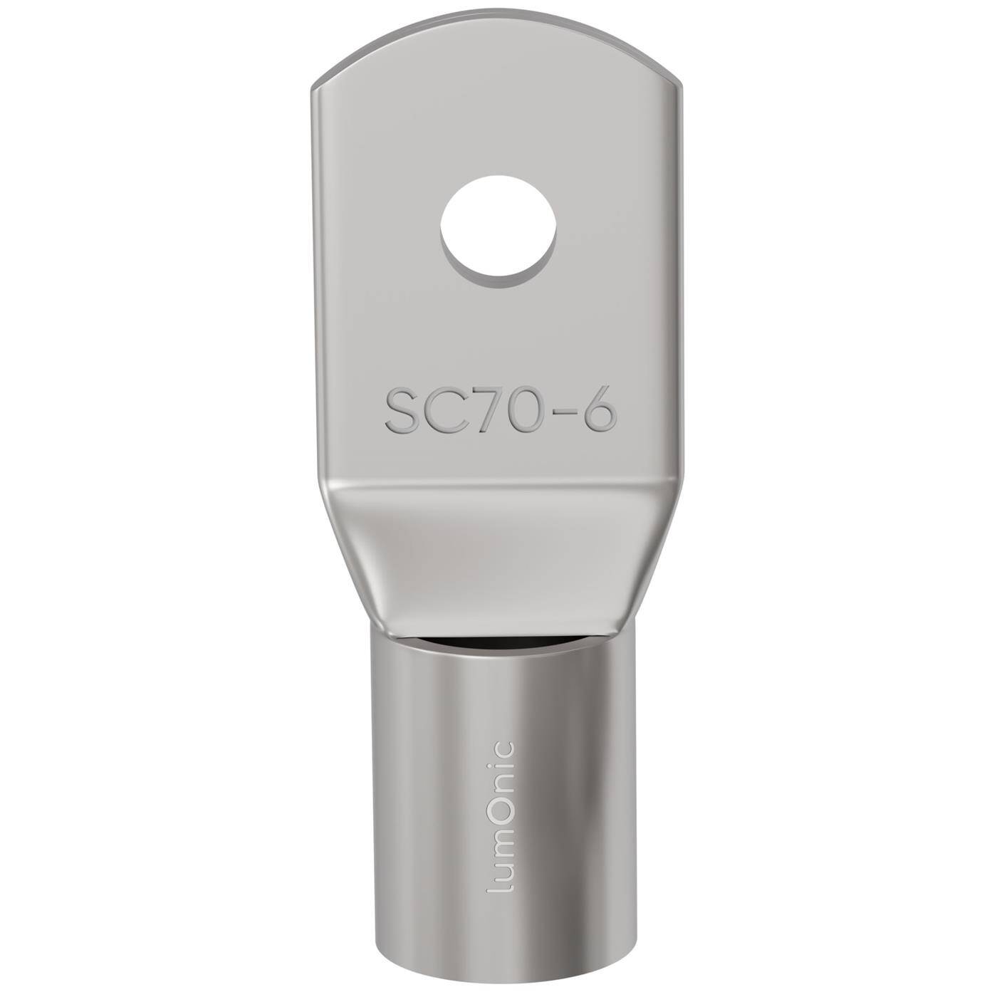 Rohrkabelschuh blank 70mm² Lochdurchmesser M6 SC70-6 Ringzunge Kupfer verzinnt