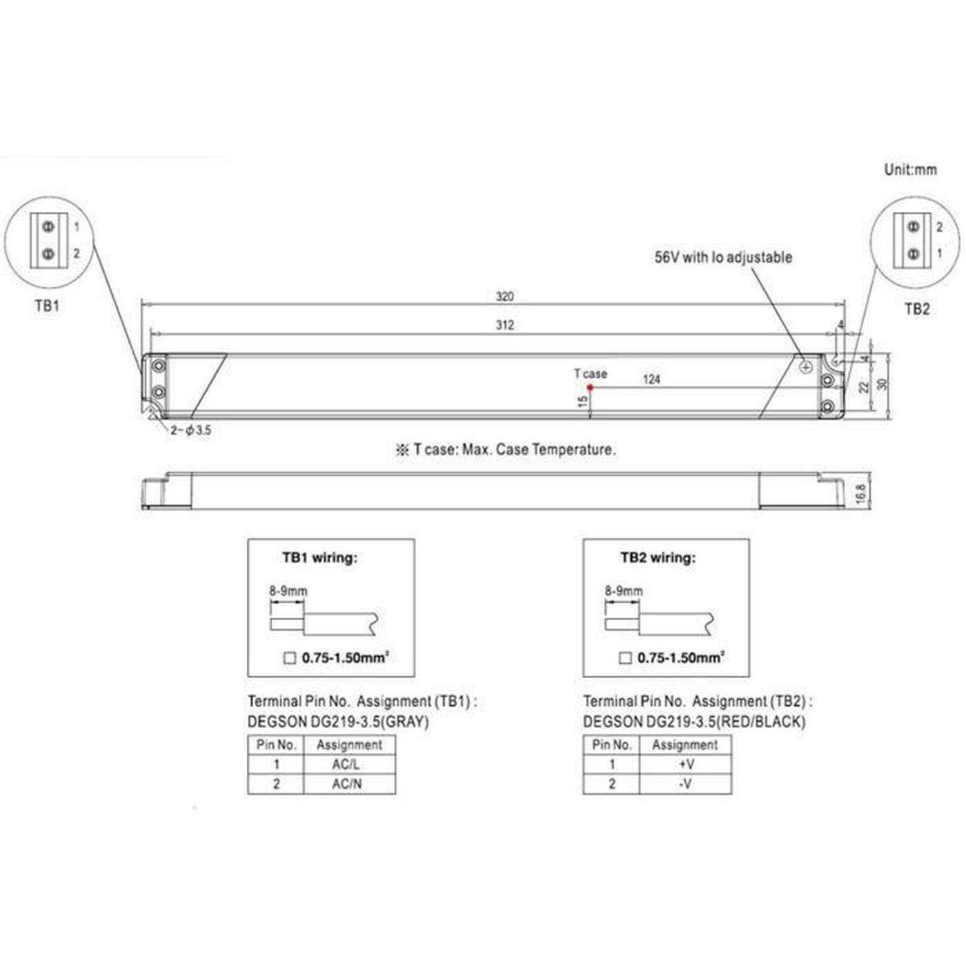 MEAN WELL SLD-80-24 80W 24V 3,3A LED power supply for furniture extremely flat