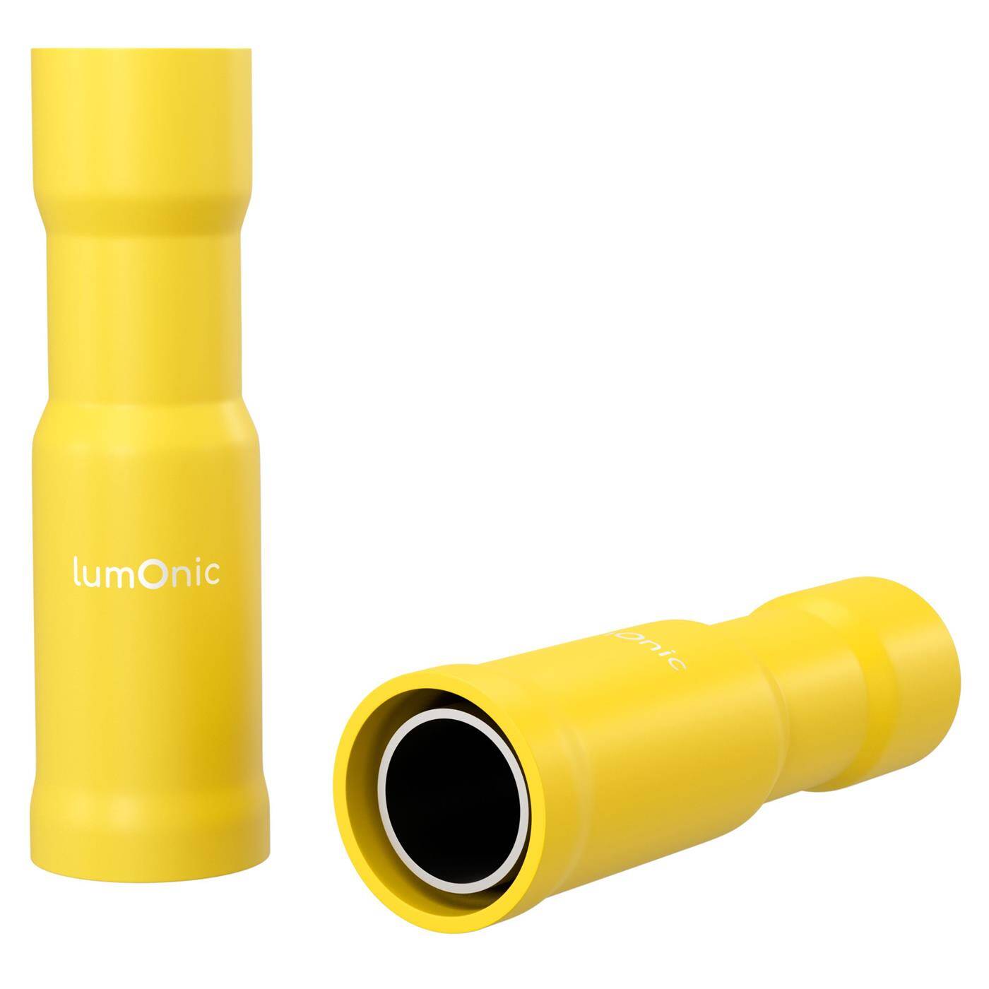 25x Rundsteckhülse teilisoliert 4-6mm² Stiftdurchmesser 5mm Gelb für Rundstecker Messing verzinnt
